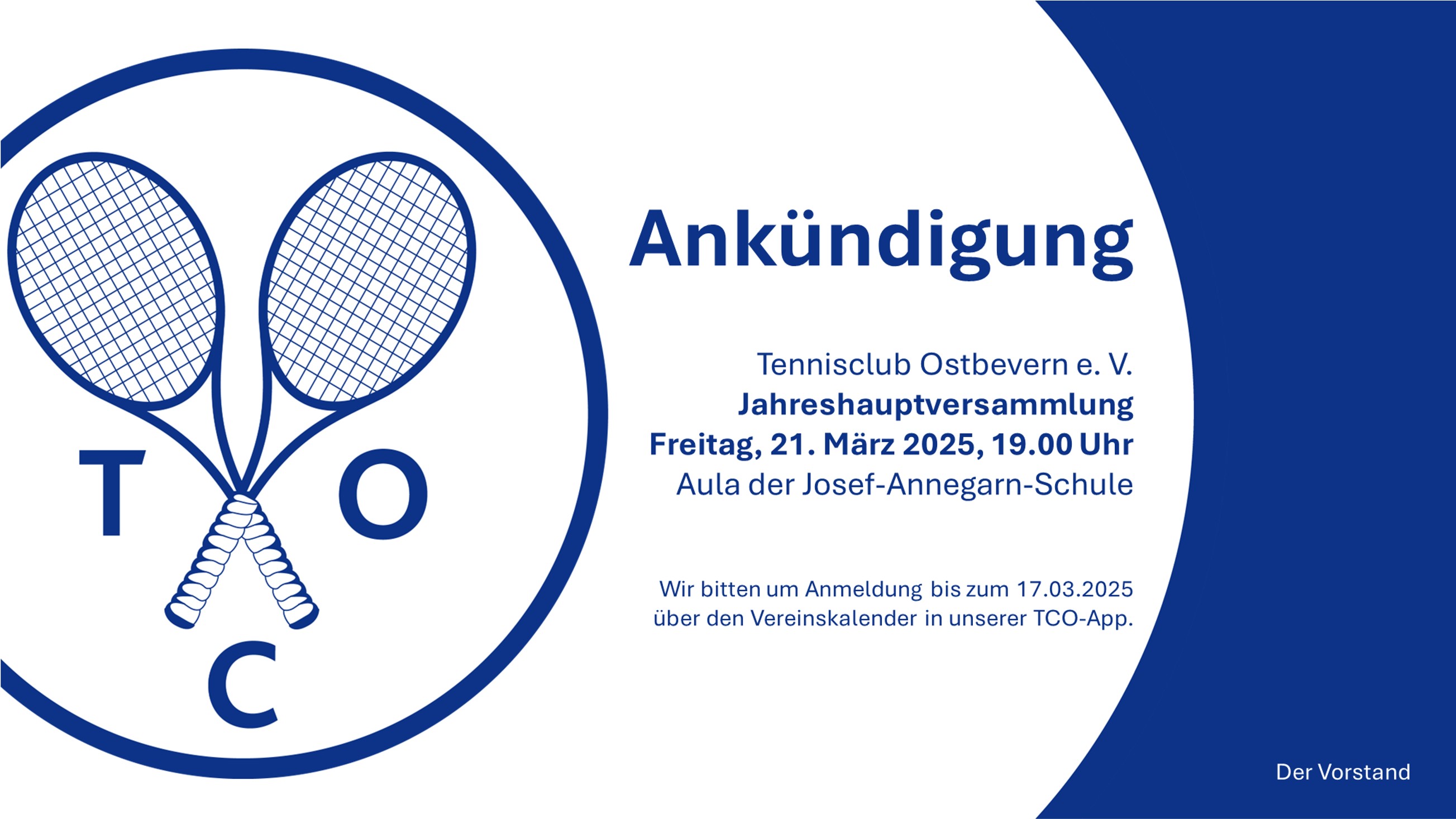 Einladung zur Jahreshauptversammlung 2025