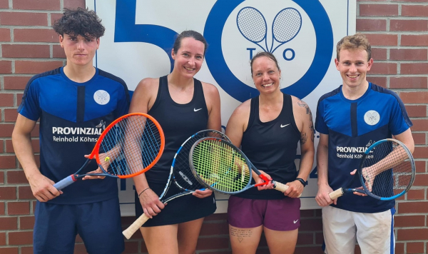 Das erfolgreiche TCO-Mixed-Team mit v. l. Finn Schulze Topphoff, Katharina Frye, Vanessa Lindmeyer und Lukas Peschke